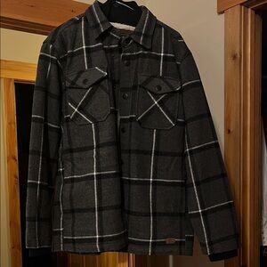 Jachs NY Charcoal Plaid Sherpa Lined Jacket